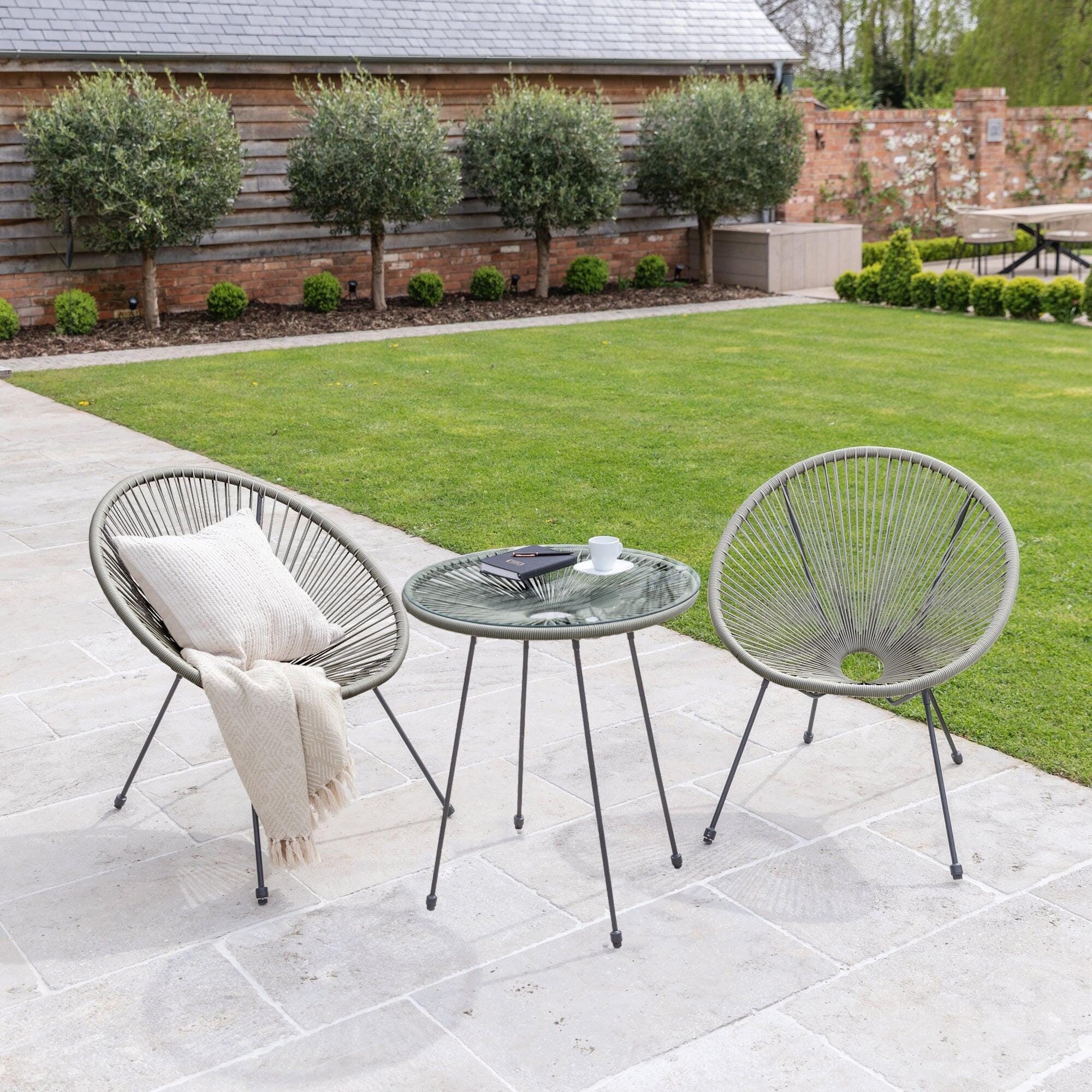 Indra String Bistro Set - Grey