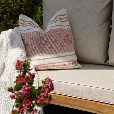 Rowan Natural 2 Armless Seater Garden Sofa - Laura James
